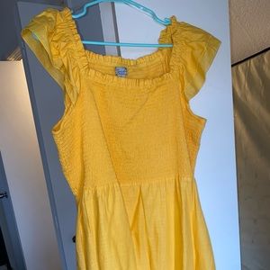 Yellow Cotton Sun Dress size L